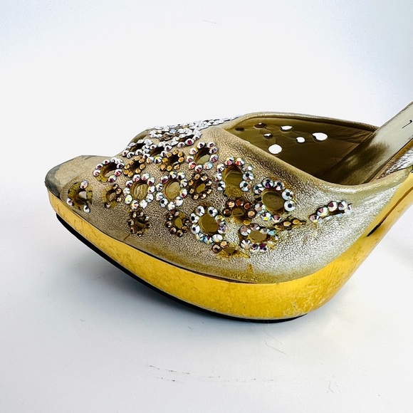 Stuart Weitzman Rhinestone Mules 7 - Picture 14 of 14